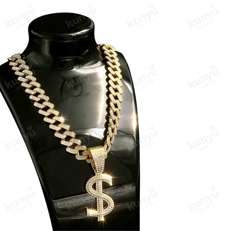 Hip hop ogrlica z znakom za dolar
